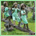 outdoor Bronze Landscape cheap garden statue children